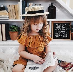 Children's Straw Boater Hat